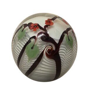 Bridgeton Studio 1978 Chris Buzzini Butterfly & Flower Paperweight